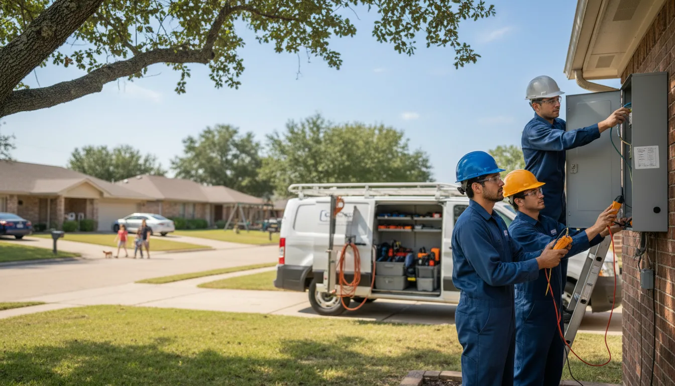 Certified electrician providing emergency electrical services in Martelle, IA